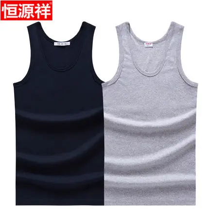 Men Cotton Vest Grey Black Summer Dad Plus Size - Image 5
