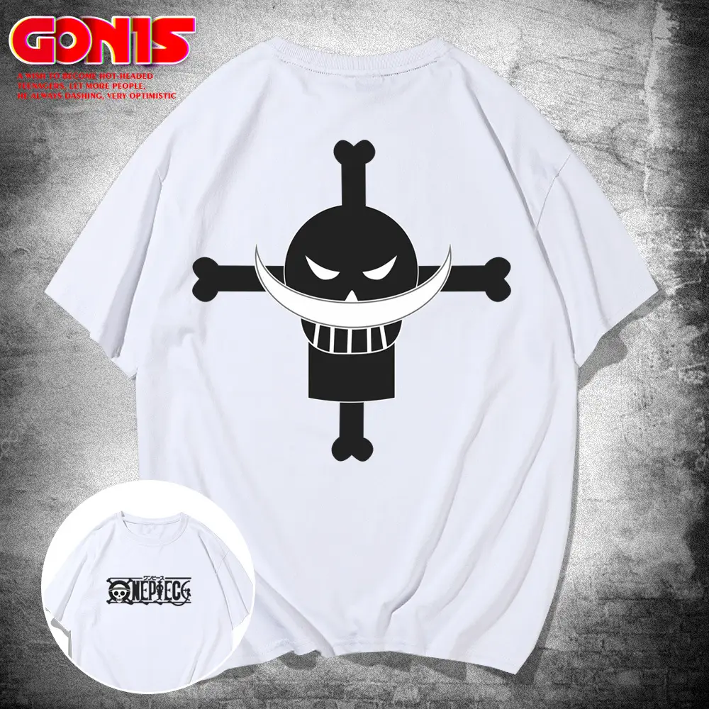 Men Women White Beard Printed T-Shirt Summer Casual - Image 2