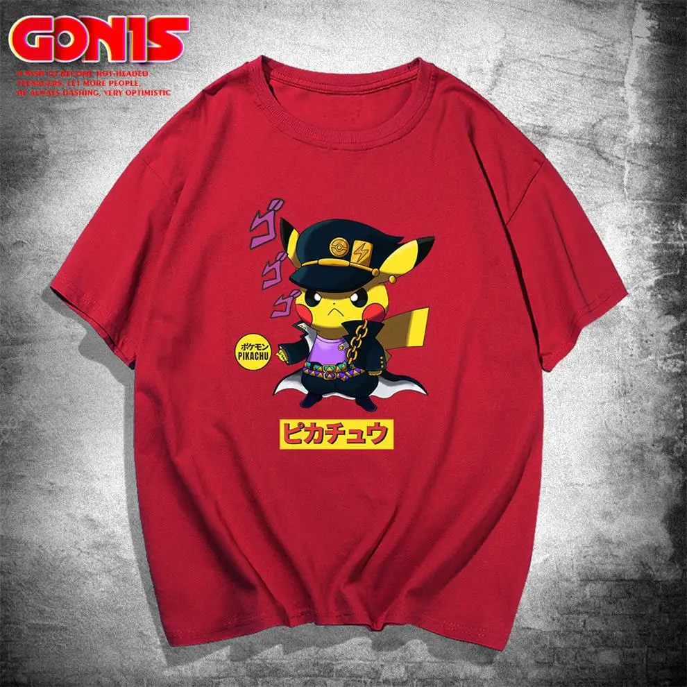 Y Short-sleeved Men's New Bikachu Police Trendy Brand Trendy Teenage Anime Detective Pikachu Loose T-shirt - Image 4