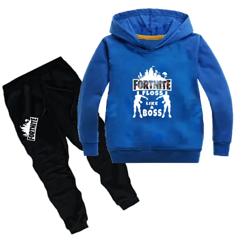 Pink Fortnite Hoodie & Black Pants Set for Boys - Image 11