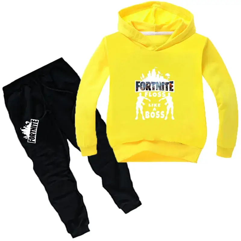 Pink Fortnite Hoodie & Black Pants Set for Boys — feature 6