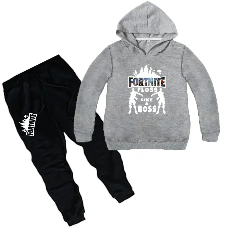 Pink Fortnite Hoodie & Black Pants Set for Boys — feature 8
