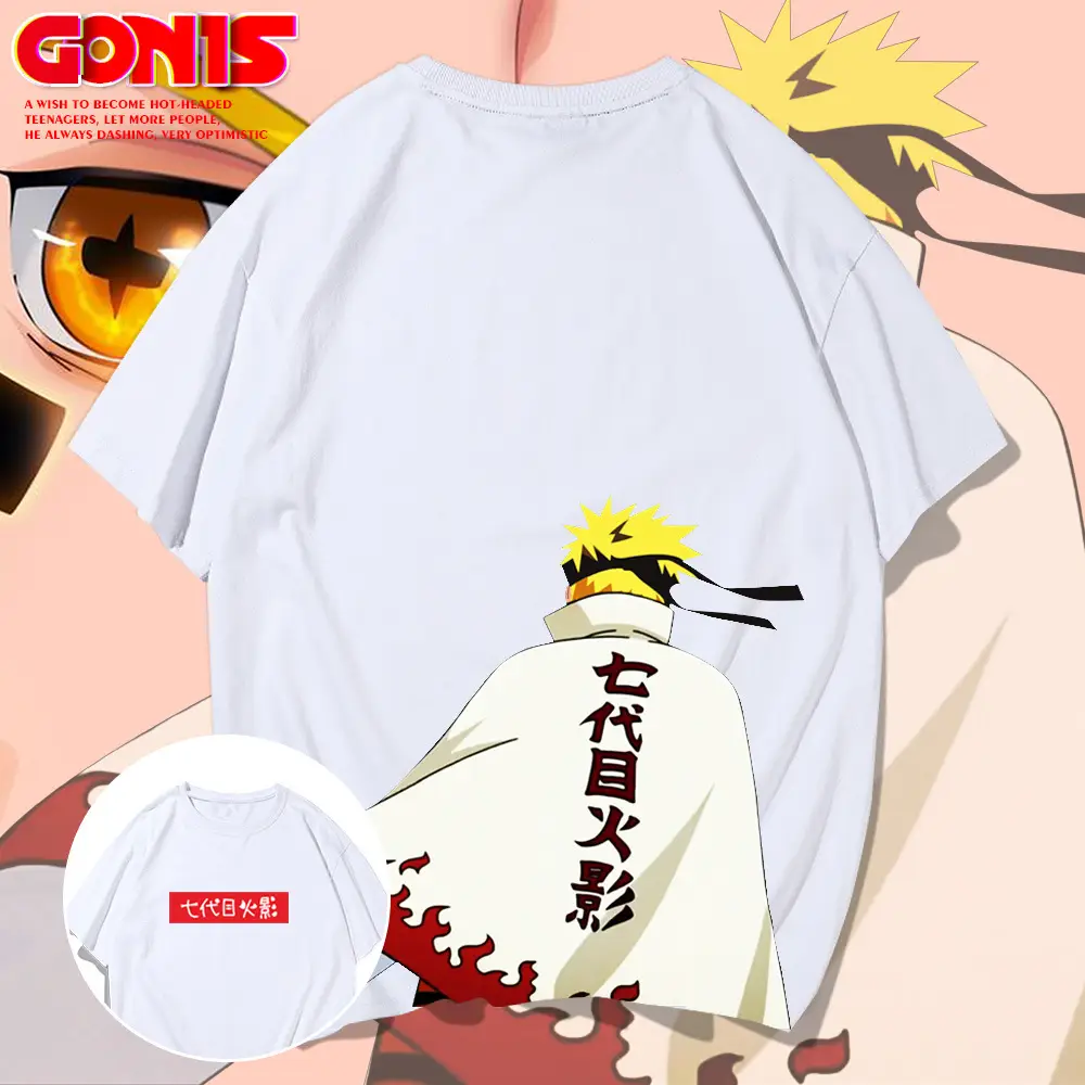 Men Anime Graphic T-Shirt Black Loose Summer - Image 8
