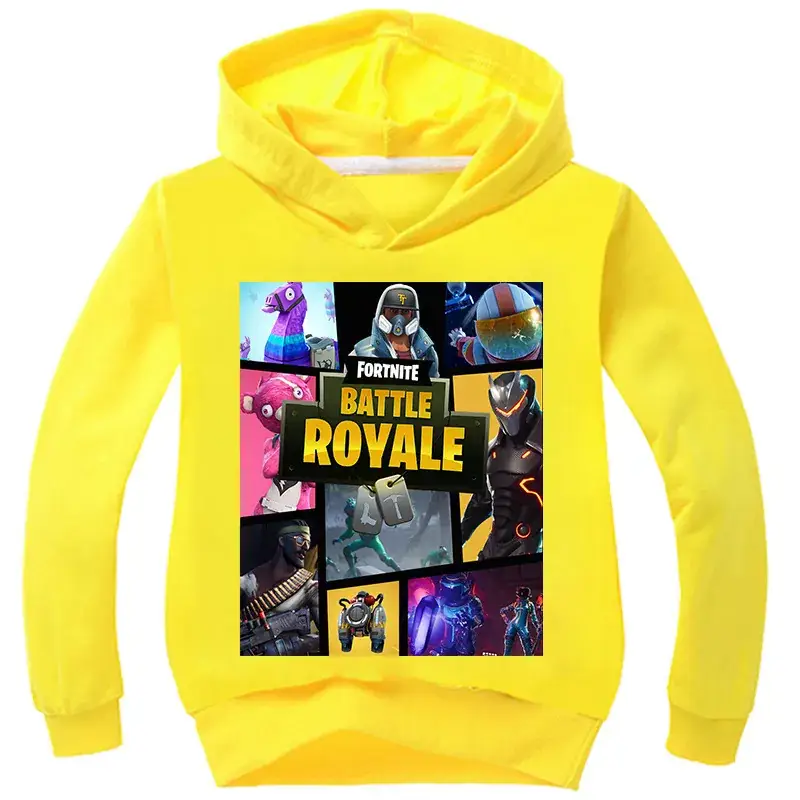 Black Fortnite Battle Royale Hoodie for Kids