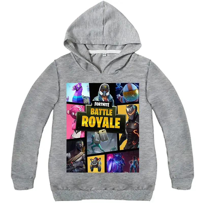Black Fortnite Battle Royale Hoodie for Kids