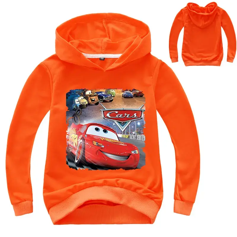 Kids Pink Cars Hoodie Sweatshirt Long Sleeve Hoodie