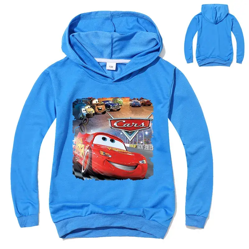 Kids Pink Cars Hoodie Sweatshirt Long Sleeve Hoodie