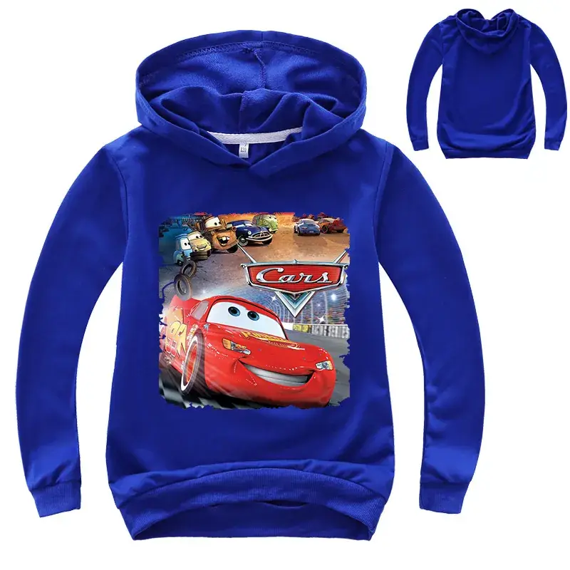 Kids Pink Cars Hoodie Sweatshirt Long Sleeve Hoodie