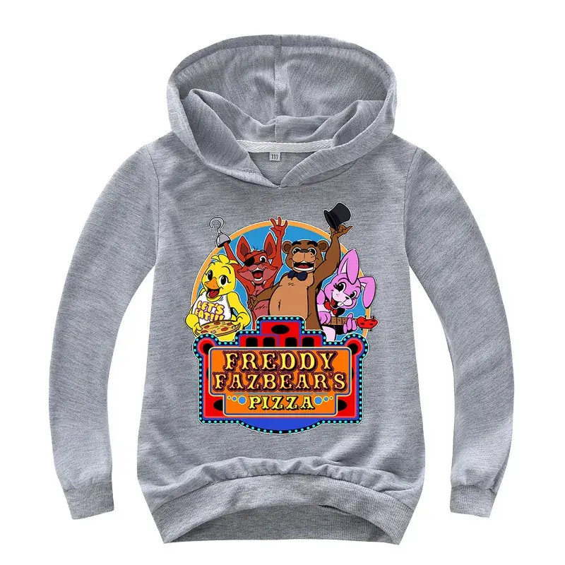 Red Anime Print Hoodie for Kids Girls — feature 6