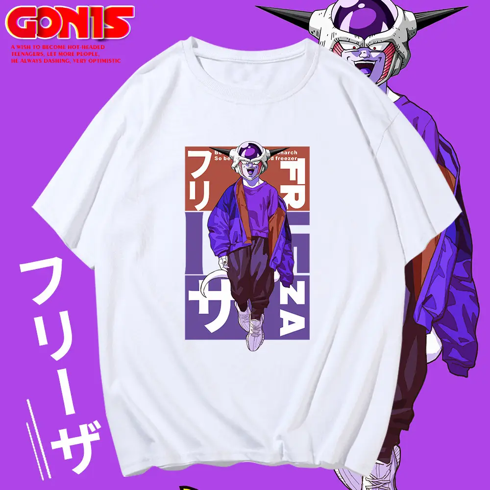 Men Dragon Ball Anime T-Shirt Black Frisa Design - Image 8