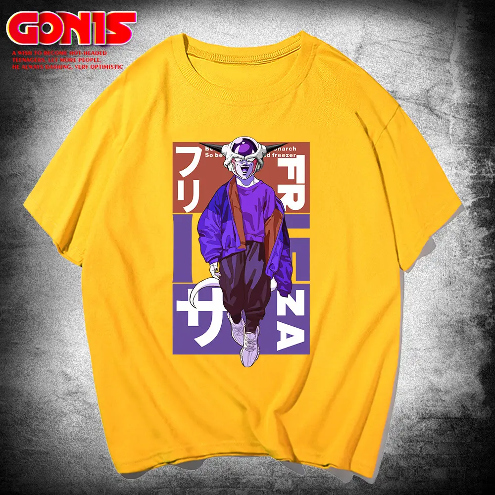 Men Dragon Ball Anime T-Shirt Black Frisa Design - Image 3