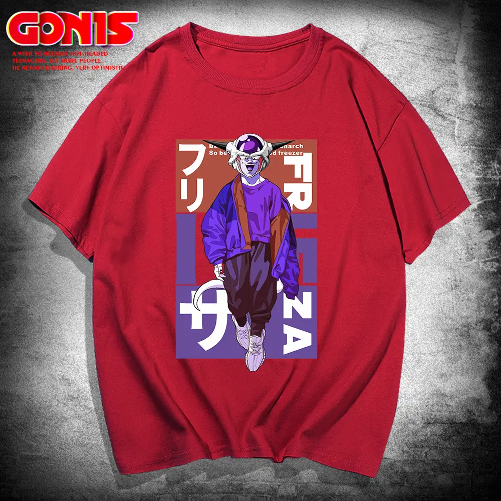 Men Dragon Ball Anime T-Shirt Black Frisa Design - Image 4