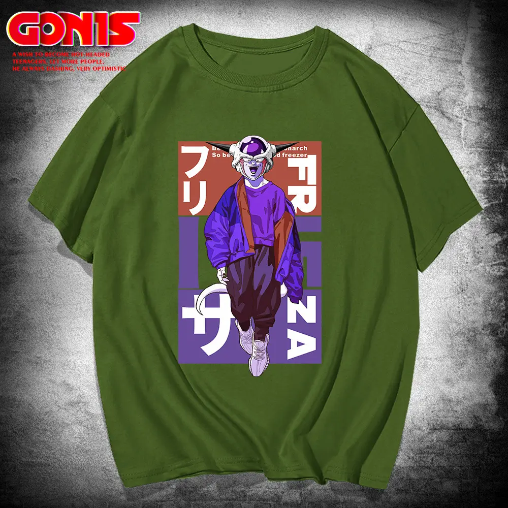 Men Dragon Ball Anime T-Shirt Black Frisa Design - Image 6