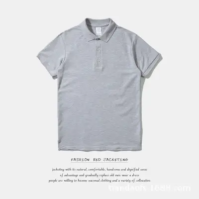 Men Grey Printed Polo T-Shirt Short Sleeve - Image 4