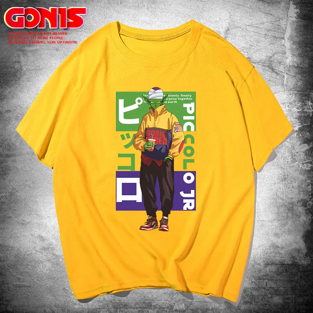 Men Graphic T-Shirt Yellow Bick Devil High School Design - Image 3