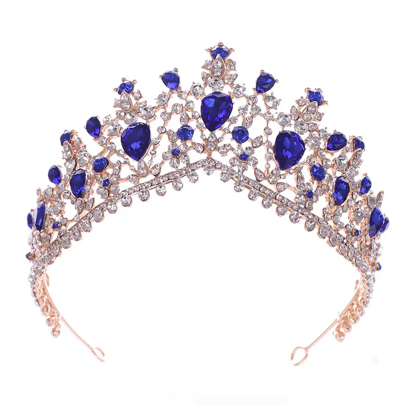 Crystal Crown Bridal Hair Accessories Large Baroque Design