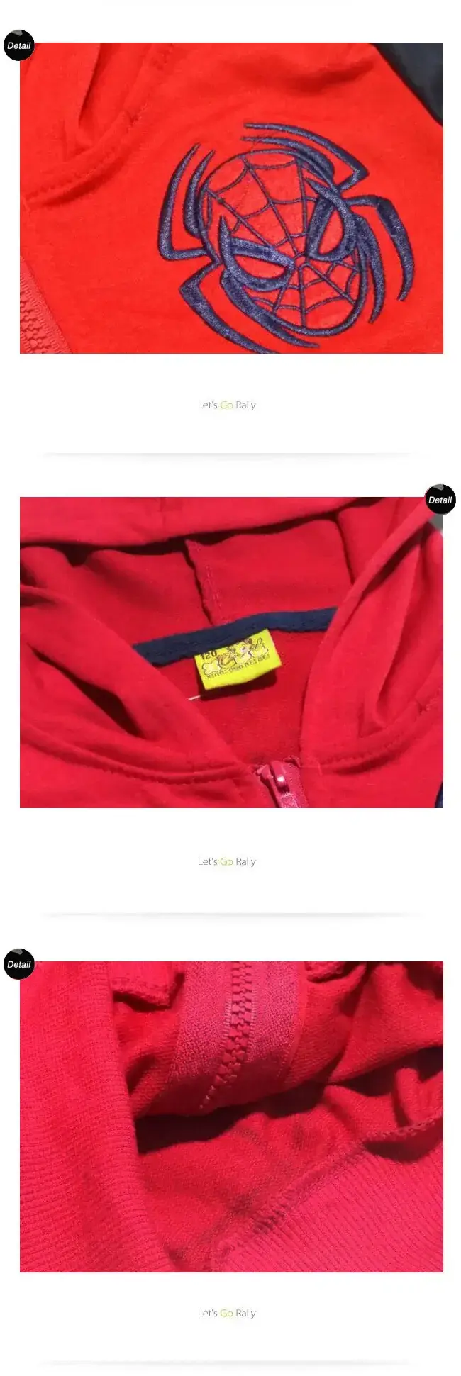 Kids Spider-Man Zipper Coat Red Black Single Layer — feature 8
