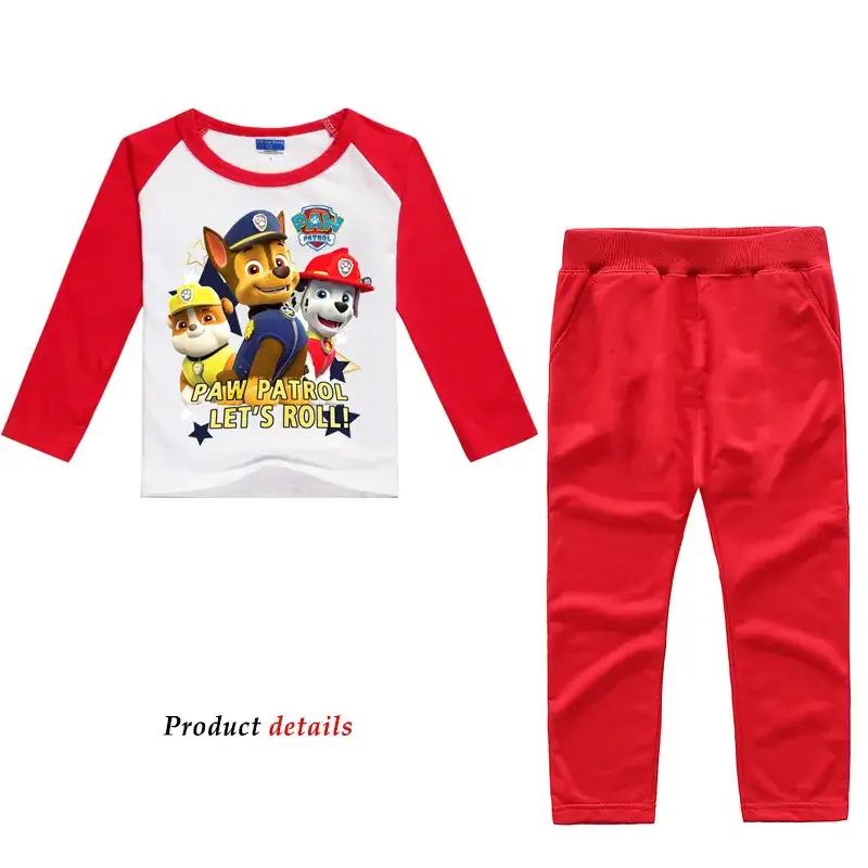 New Kids Paw Patrol T-Shirt & Pants Set Black White — feature 3