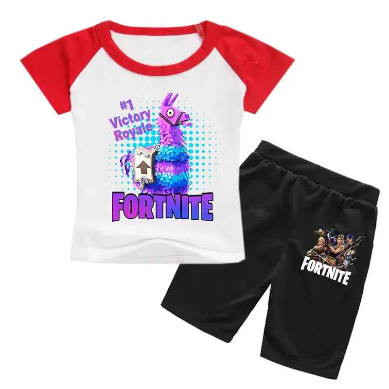 Fortnite Victory Royale Kids T-Shirt & Shorts Set Blue Black - Image 9