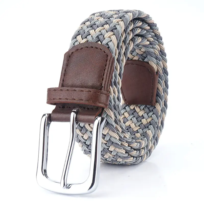 Men's Canvas Belt Brown Pin Buckle - Image 10