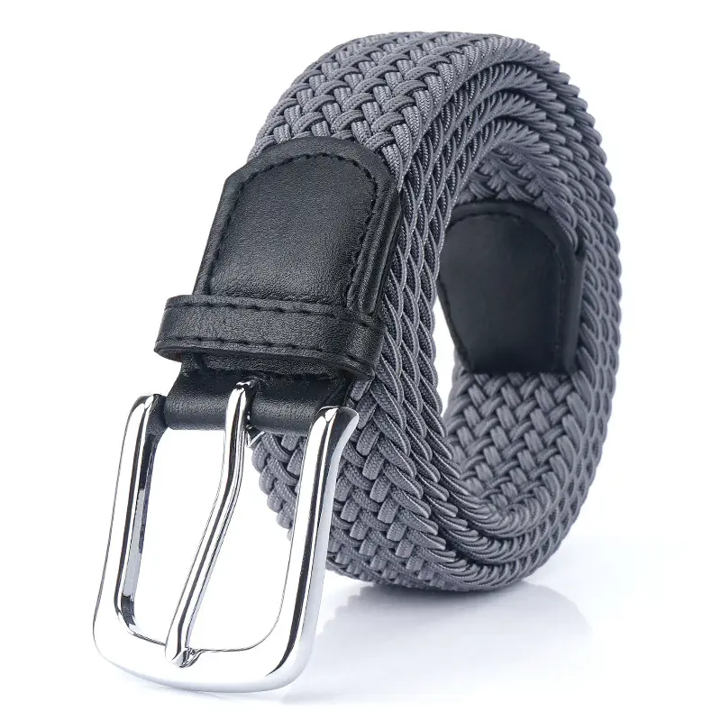 Men's Canvas Belt Brown Pin Buckle - Image 3