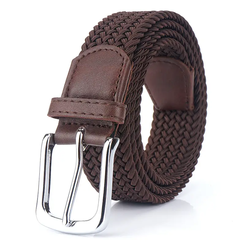 Men's Canvas Belt Brown Pin Buckle - Image 5