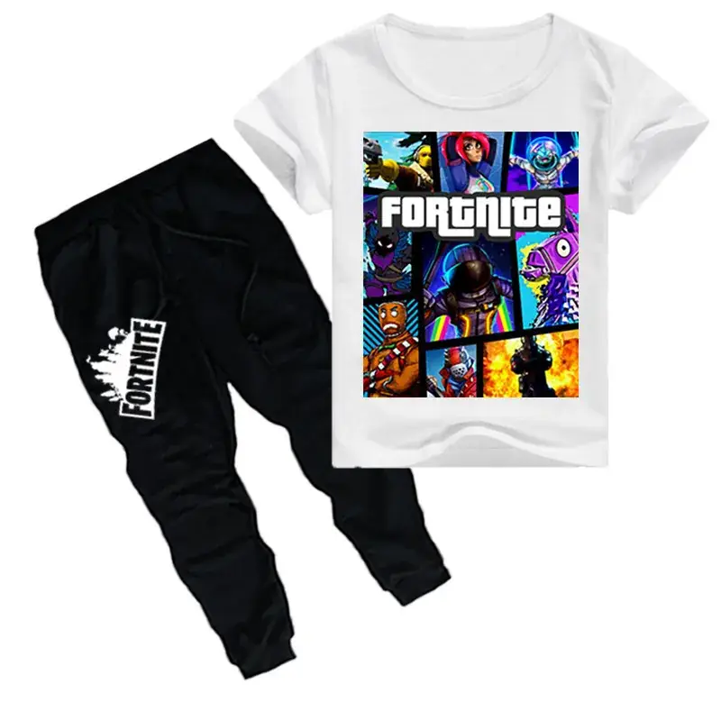 Kids Printed T-Shirt & Pants Set Yellow Black - Image 15