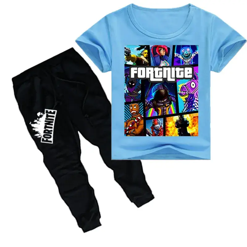 Kids Printed T-Shirt & Pants Set Yellow Black - Image 16