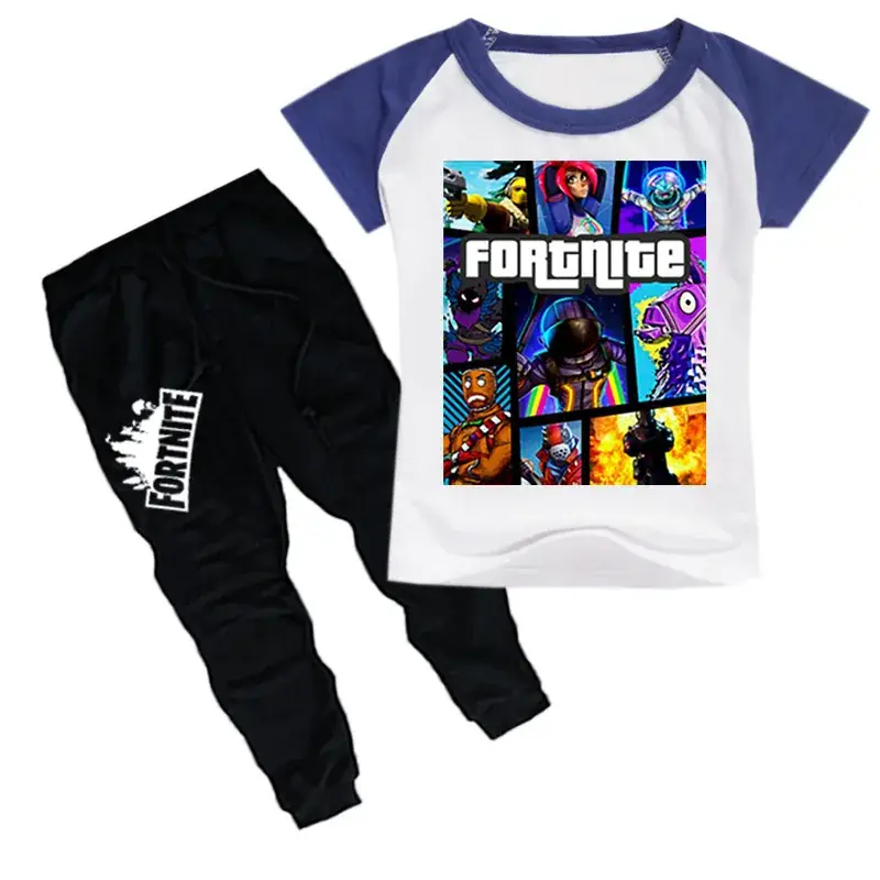 Kids Printed T-Shirt & Pants Set Yellow Black — feature 3