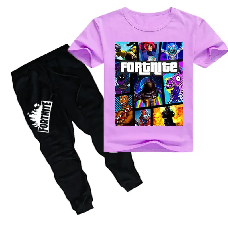 Kids Printed T-Shirt & Pants Set Yellow Black — feature 8