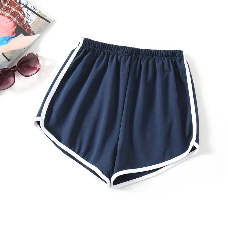 Women Navy Blue Trim Shorts 2021 — feature 28