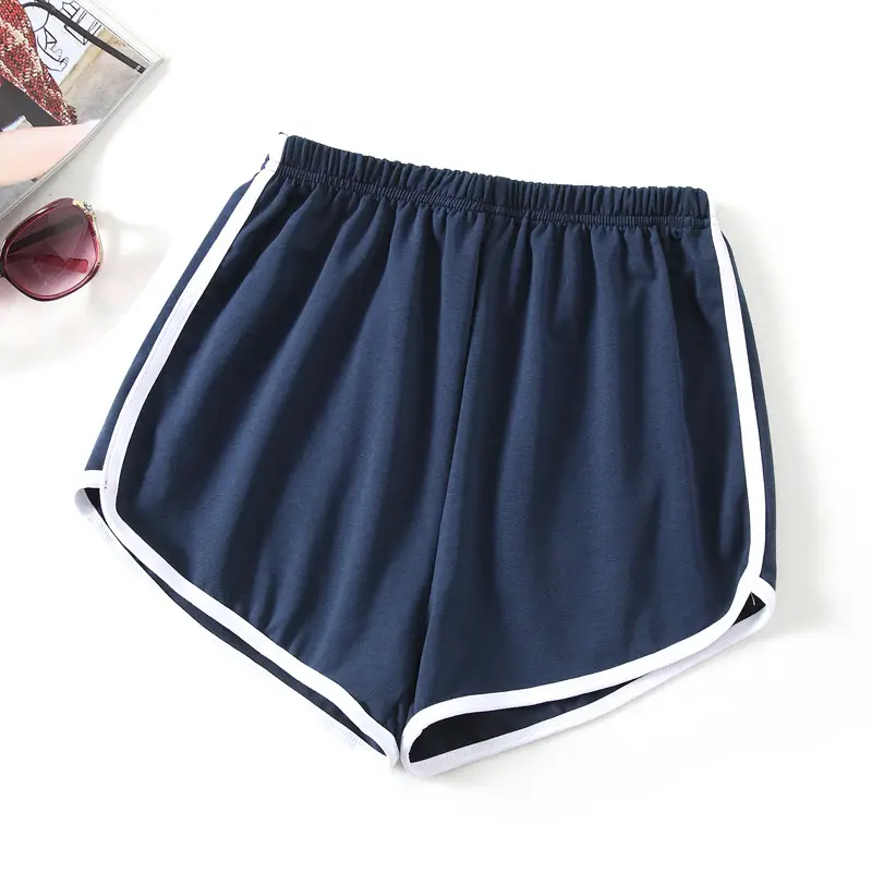 Women Navy Blue Trim Shorts 2021 - Image 6