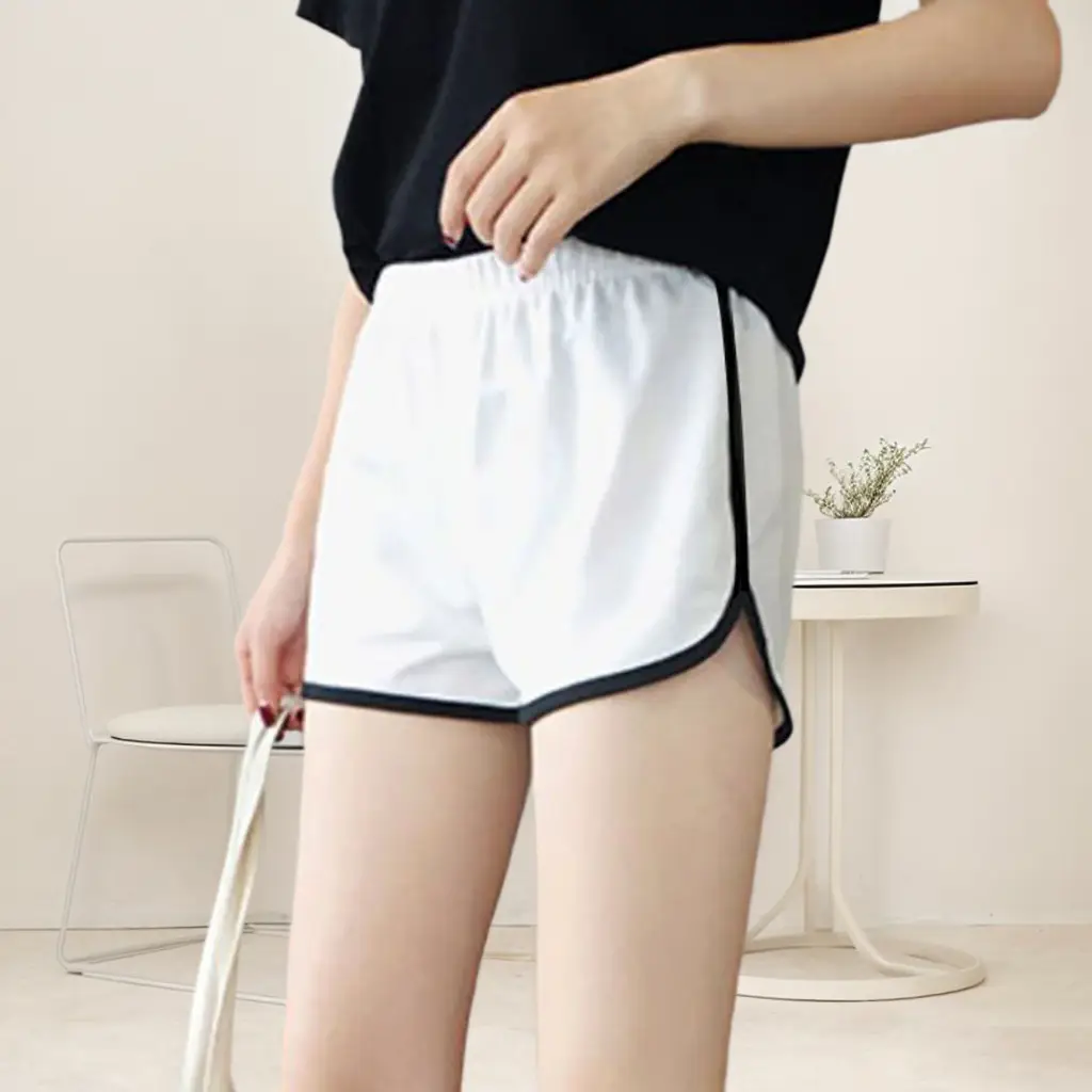Women Navy Blue Trim Shorts 2021 - Image 9
