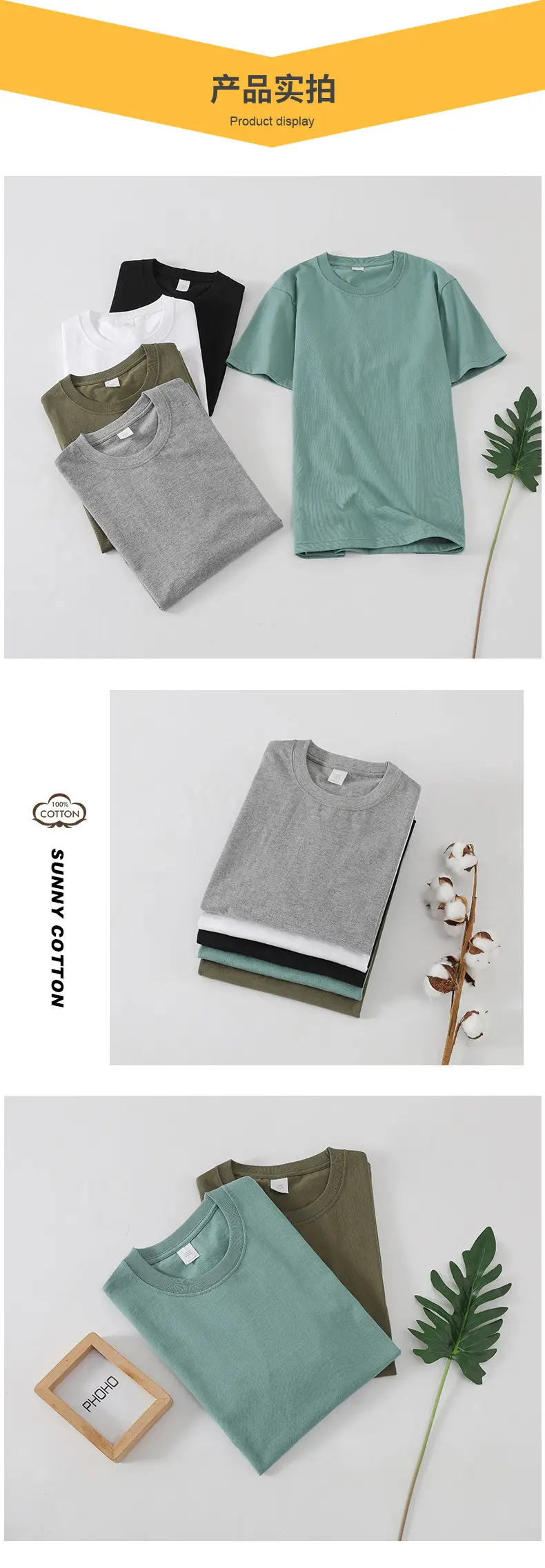 Men Grey Cotton T-Shirt 230g Long Sleeve — feature 12