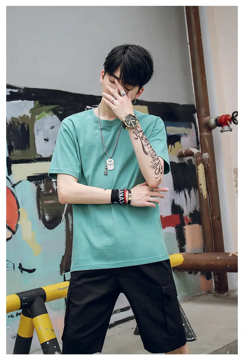 Men Grey Cotton T-Shirt 230g Long Sleeve — feature 18