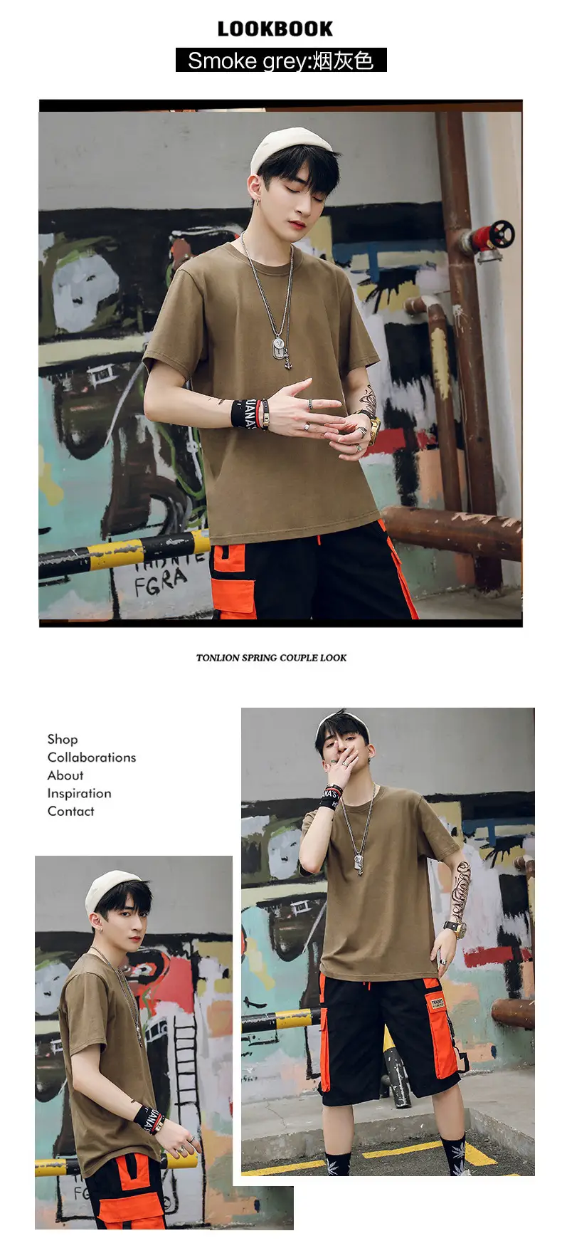 Men Grey Cotton T-Shirt 230g Long Sleeve — feature 19