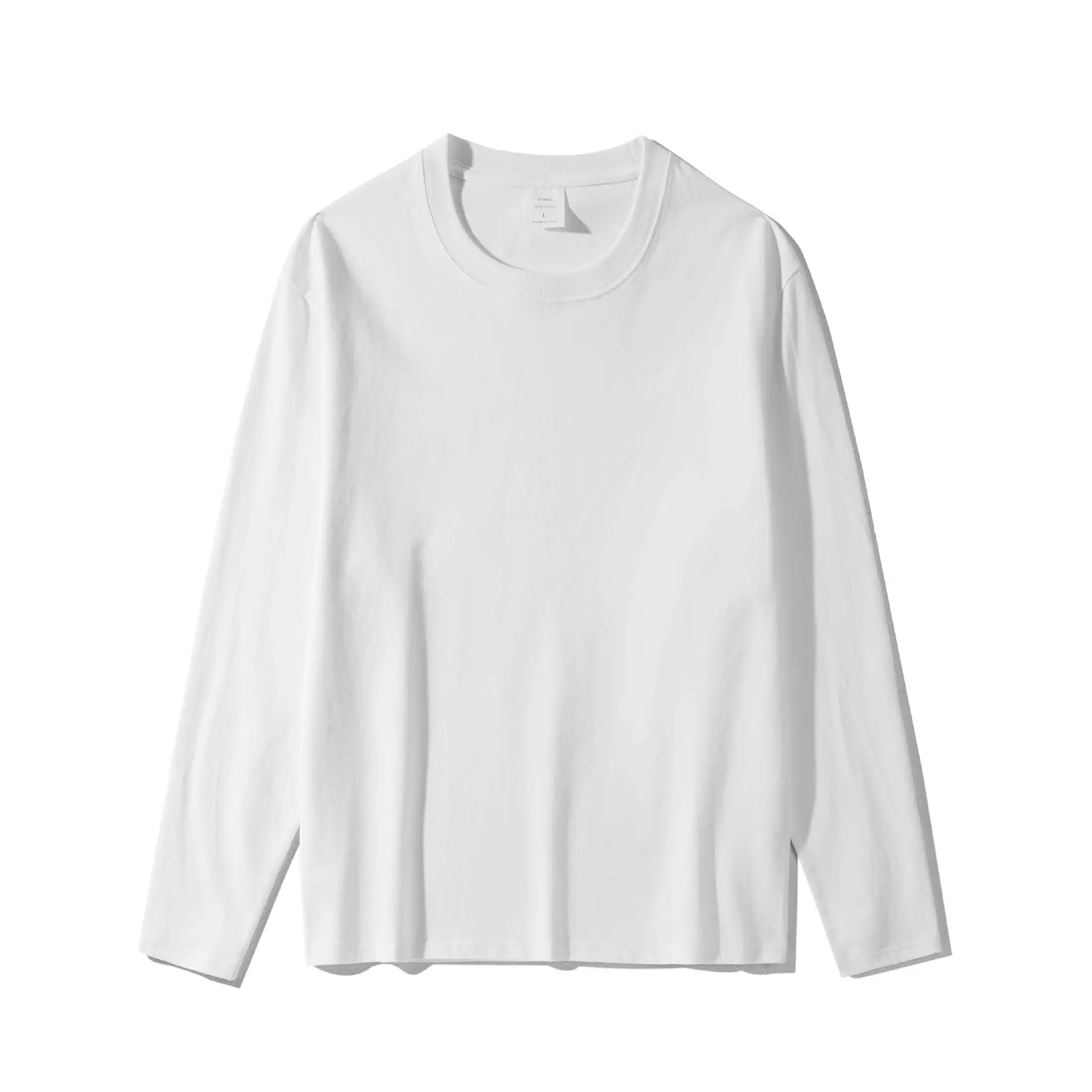 Men Grey Cotton T-Shirt 230g Long Sleeve - Image 10