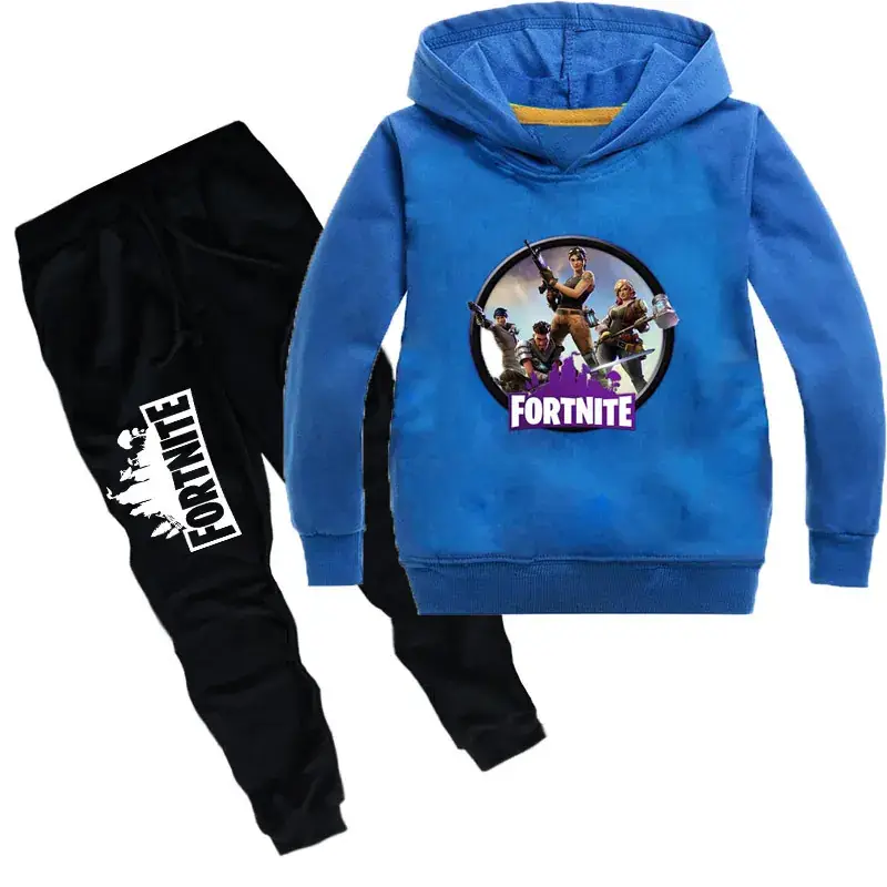 Fortnite Hooded Sweatshirt Set for Kids Blue Black - Image 8