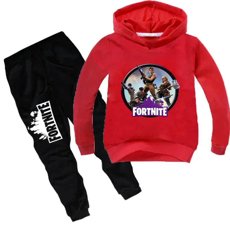 Fortnite Hooded Sweatshirt Set for Kids Blue Black - Image 9