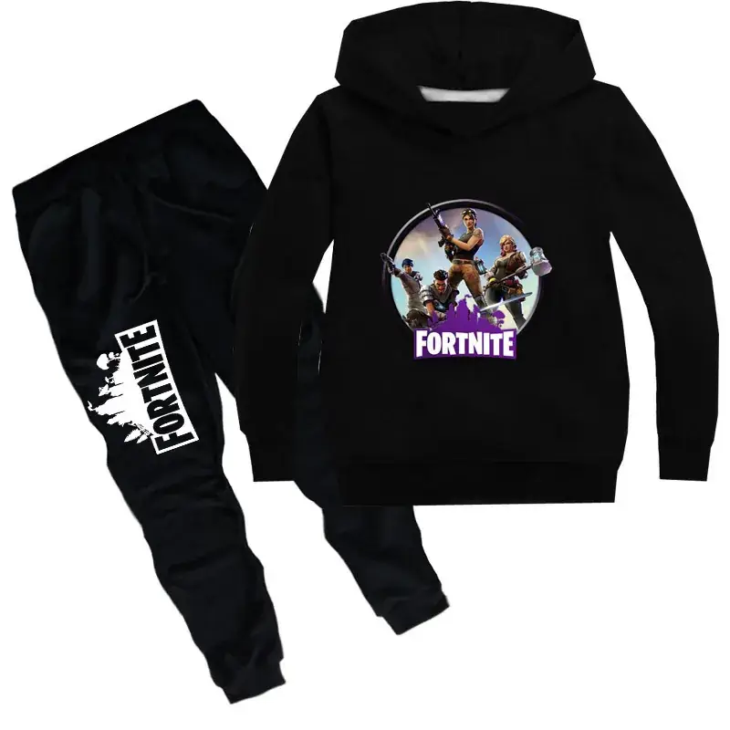Fortnite Hooded Sweatshirt Set for Kids Blue Black - Image 10