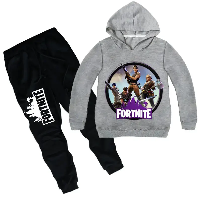 Fortnite Hooded Sweatshirt Set for Kids Blue Black - Image 3
