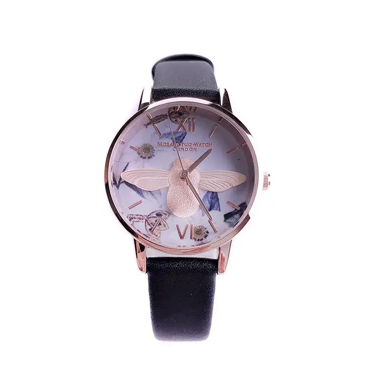 Women's Gold Bee Watch White Face British Niche - Image 10