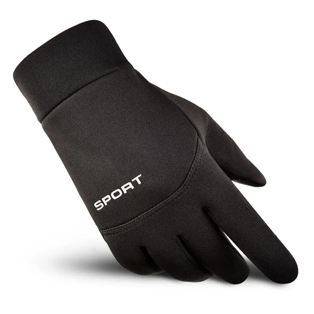 Cycling Gloves Grey Fleece Lined Full Finger Warm - Image 10