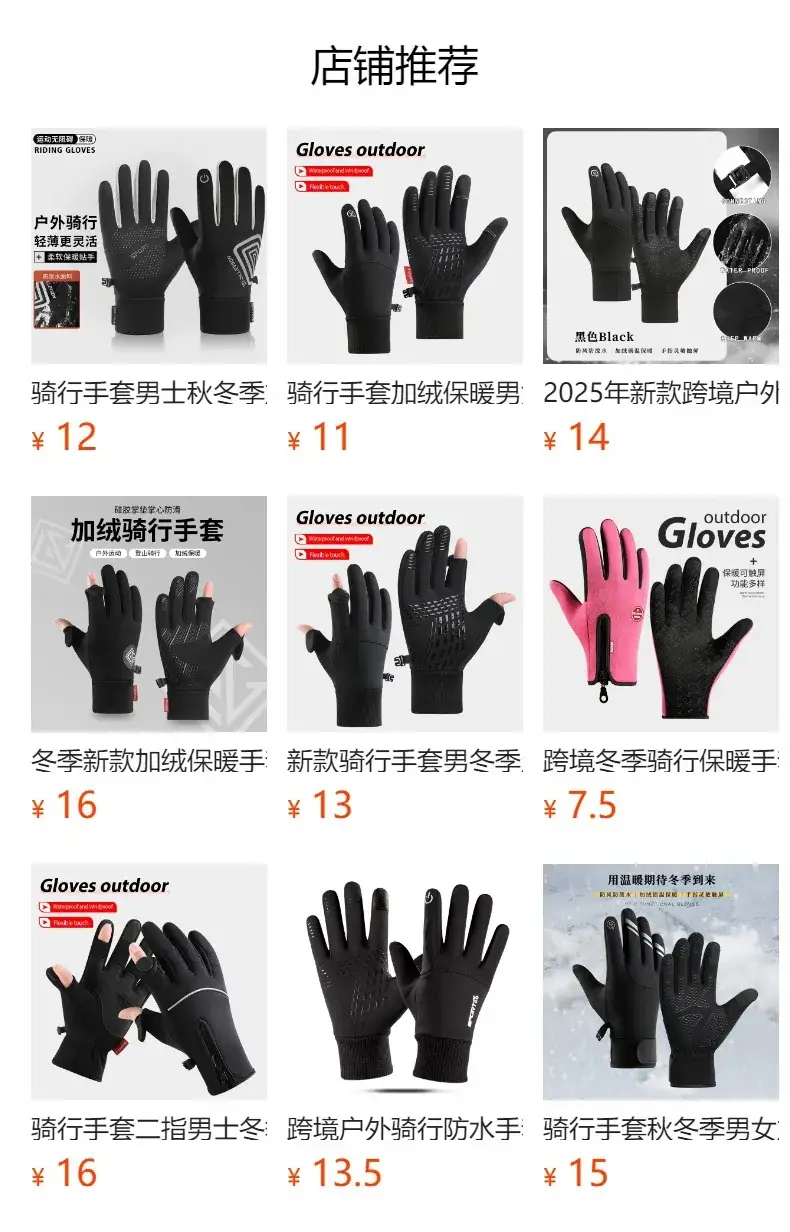 Cycling Gloves Grey Fleece Lined Full Finger Warm — feature 1
