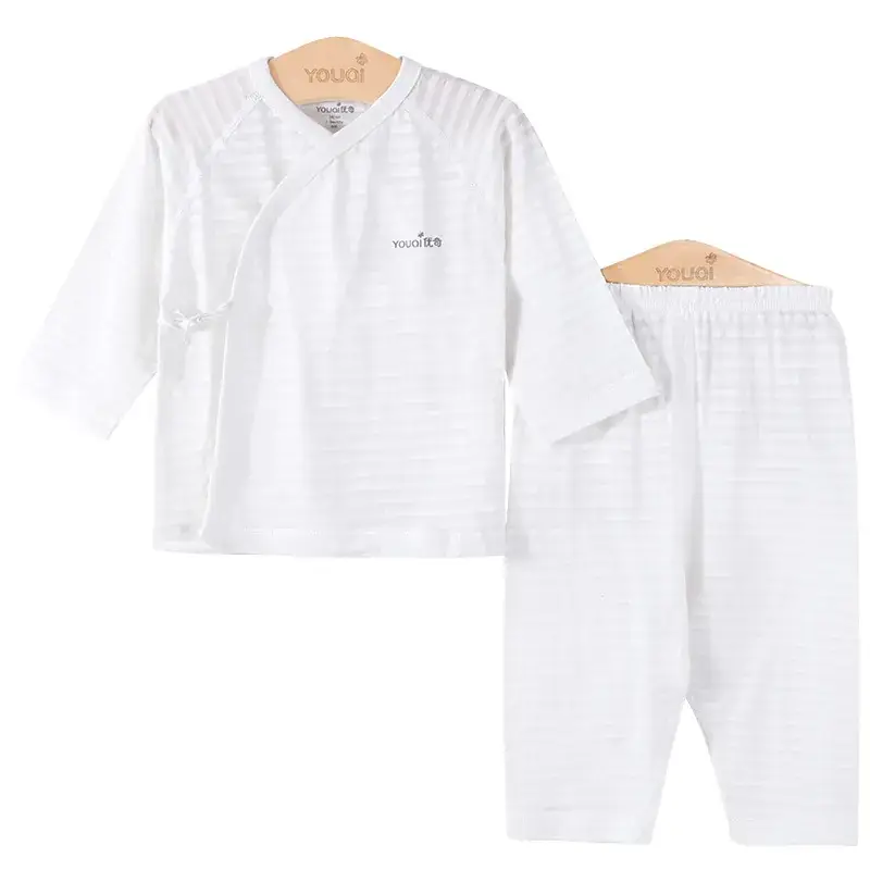 Newborn Baby Underwear Cotton Suit White Light Blue - Image 8