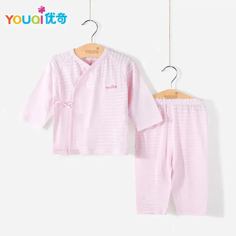 Newborn Baby Underwear Cotton Suit White Light Blue - Image 3