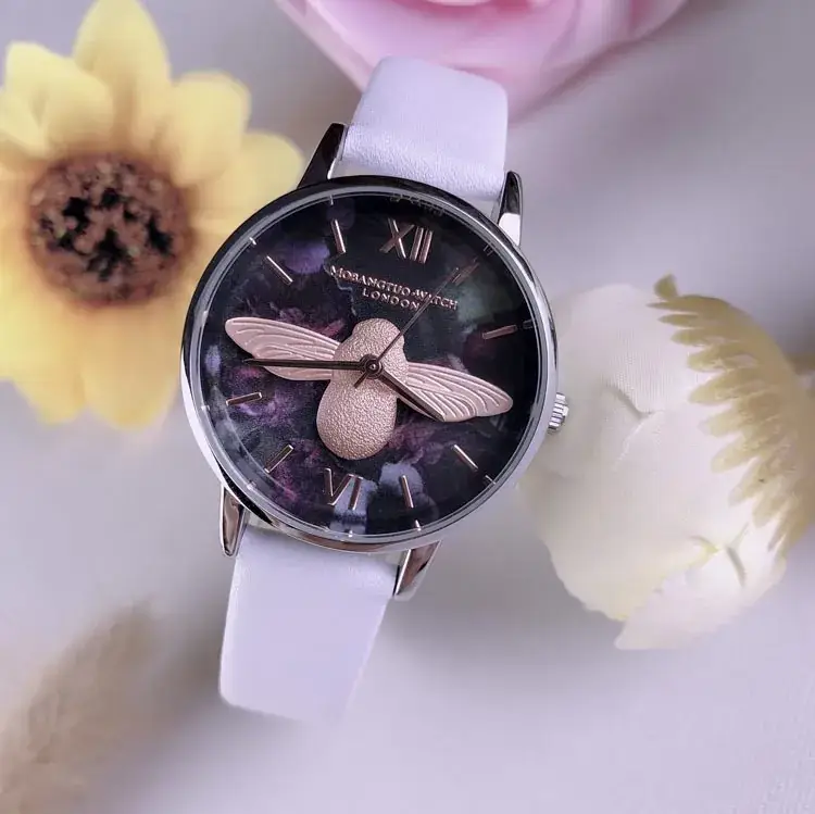Women's Bee Design Quartz Watch Pink Strap