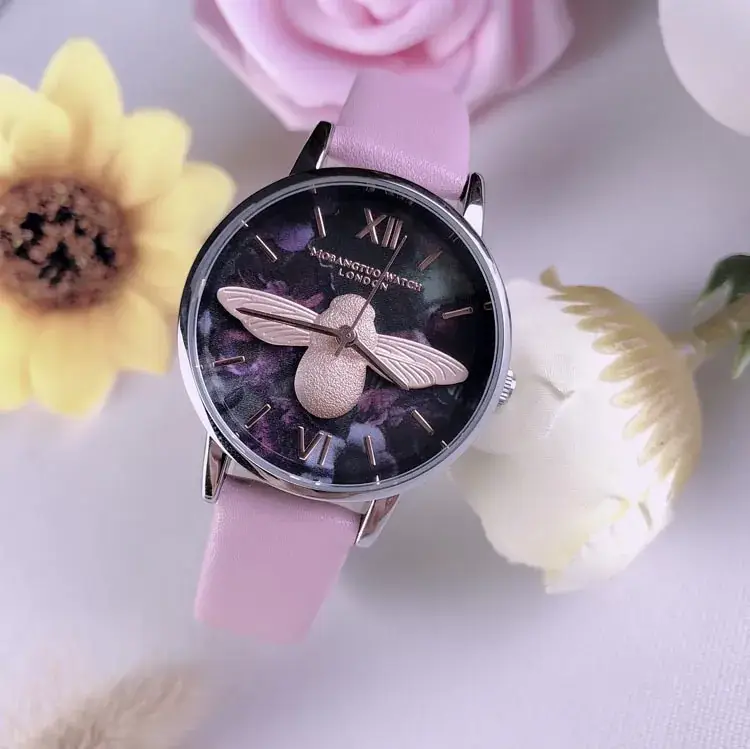 Women's Bee Design Quartz Watch Pink Strap