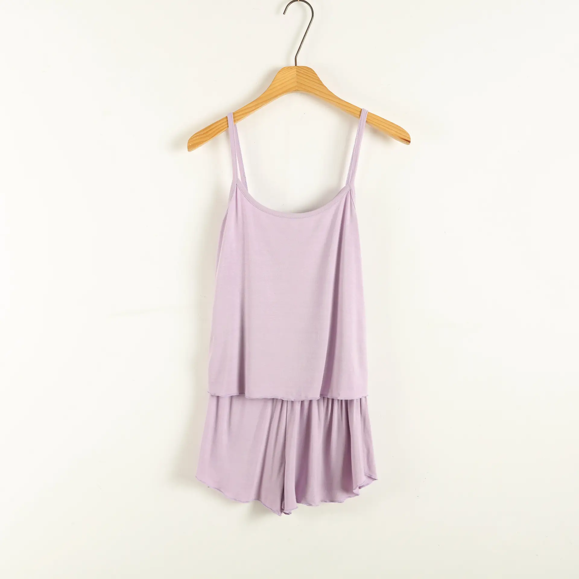 Blue Modal Sleeveless Shorts Set for Women - Image 9