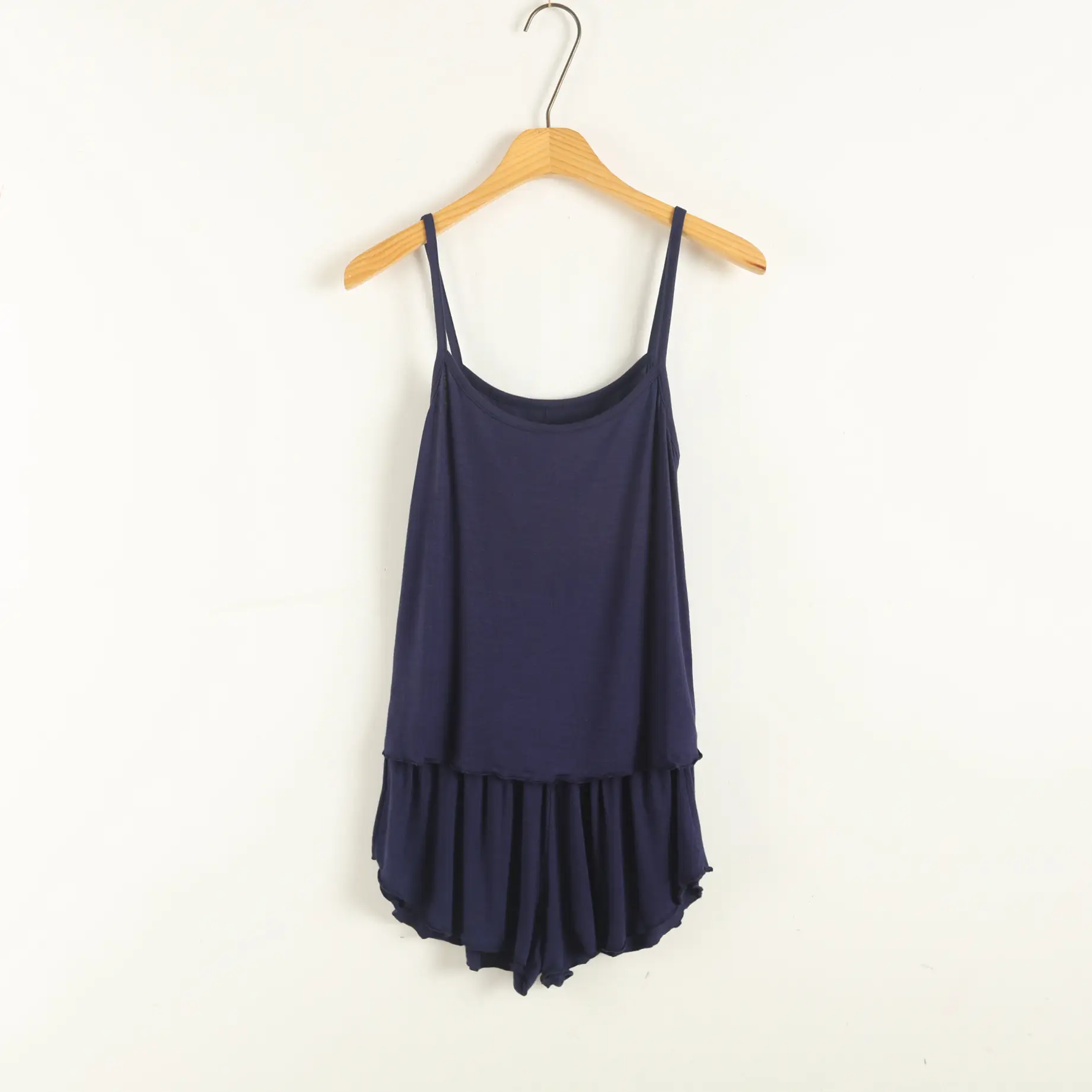 Blue Modal Sleeveless Shorts Set for Women - Image 8